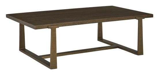 Ashley Balintmore Brown/Gold Finish Contemporary Coffee Table T967-1