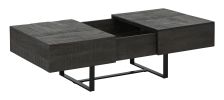 Ashley Kevmart Grayish Brown/Black Contemporary Coffee Table T828-20