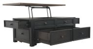 Ashley Tyler Grayish Brown/Black Casual Creek Coffee Table with Lift Top T736-20