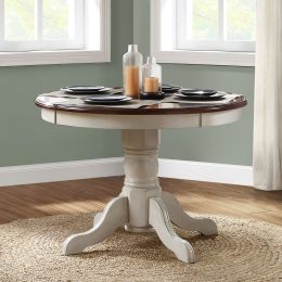 round wooden dining table