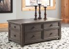 Ashley Wyndahl Rustic Brown Casual Coffee Table with Lift Top T648-20