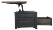 Ashley Tyler Grayish Brown/Black Casual Creek Coffee Table with Lift Top T736-20