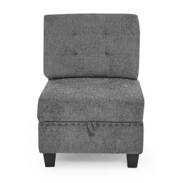 Single Chair for Modular Sectional; Grey (26.5'x31.5'x36')