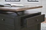 Ashley Tyler Grayish Brown/Black Casual Creek Coffee Table with Lift Top T736-20