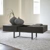 Ashley Kevmart Grayish Brown/Black Contemporary Coffee Table T828-20