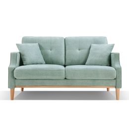 Living Space sofa 2 seater ; Loveseat With Waterproof Fabric Baby Blue; USB Charge