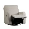 Orisfur. Recliner Chair with Padded Seat - 360Â° Swivel and Rocking Accent Chair - Manual Bedroom & Living Room Reclining Sofa