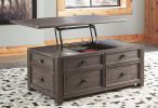 Ashley Wyndahl Rustic Brown Casual Coffee Table with Lift Top T648-20
