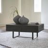 Ashley Kevmart Grayish Brown/Black Contemporary Coffee Table T828-20