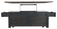 Ashley Tyler Grayish Brown/Black Casual Creek Coffee Table with Lift Top T736-20