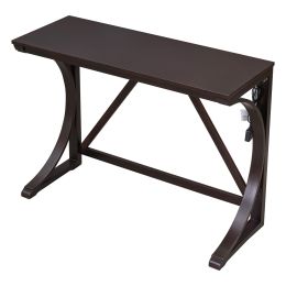 TOPMAX Farmhouse 3-Piece Counter Height Dining Table Set with USB Port and Upholstered Stools; Espresso
