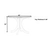 TOPMAX Mid-Century Solid Wood Round Dining Table for Small Places; Walnut Table