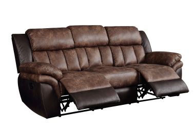 Jaylen Sofa (Motion); Toffee &amp; Espresso Polished Microfiber 55425