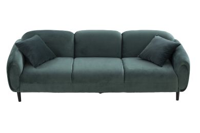 83.9'' Mid Century Modern 3 seater Couch Velveteen sofa for Living Room bedroom livingroom GREEN