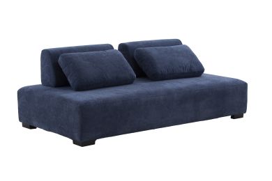 Morden Sofa Minimalist Modular Sofa Sofadaybed Ideal for living; family; bedroom; and guest spaces(Blue)