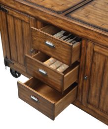 Kabili Kitchen Cart; Antique Tobacco YF