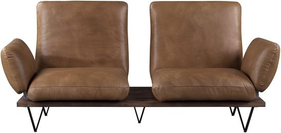Narech Sofa; Nutmeg Top Grain Leather 55065