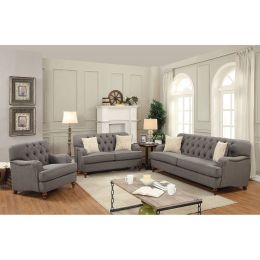 Alianza Sofa w/2 Pillows in Dark Gray Fabric 53690