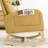 [Video] Welike 27.6&quot;W Modern Accent High Backrest Living Room Lounge Arm Rocking Chair; Two Side Pocket