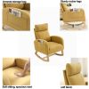 [Video] Welike 27.6&quot;W Modern Accent High Backrest Living Room Lounge Arm Rocking Chair; Two Side Pocket