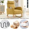 [Video] Welike 27.6&quot;W Modern Accent High Backrest Living Room Lounge Arm Rocking Chair; Two Side Pocket