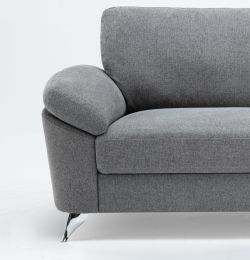 Contemporary Living Room 1pc Dark Gray Color Sofa with Metal Legs Plywood Casual Style Furniture