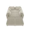 Sectional Sofa; U-shaped sofa with 6 Pillows for Living Room; Velvet for bedroom; livingroom Beige