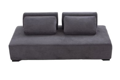 85.4'' Minimalist Sofa 3-Seater Couch for Apartment; Business Lounge; Waiting Area; Hotel Lobby Grey