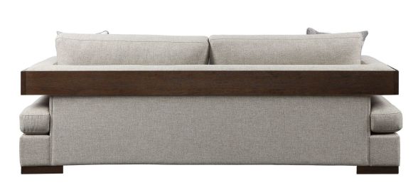 Niamey Sofa w/4 Pillows; Fabric & Walnut YJ