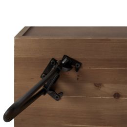 Clive 48 Inch Reclaim Wood Rectangle Farmhouse Media Console TV Stand; 1 Door; Iron Legs; Rustic Brown