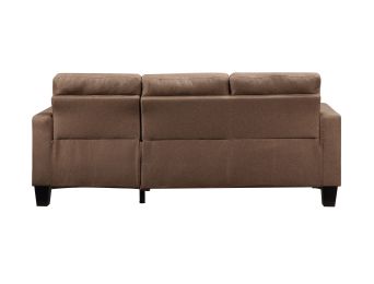 Earsom Sectional Sofa (Rev. Chaise); Brown Linen