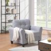 Orisfur. Living Room Armchair Linen Upholstered Couch Furniture for Home or Office (1-Seat)