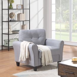 Orisfur. Living Room Armchair Linen Upholstered Couch Furniture for Home or Office (1-Seat) (Color: as Pic)