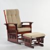 Straight-forward rustic style rocking chair with ottoman for nursing and relaxing