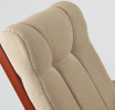 Straight-forward rustic style rocking chair with ottoman for nursing and relaxing