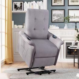Power Lift Chair for Elderly with Adjustable Massage Function Recliner Chair for Living Room (Color: pic)