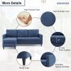 Orisfur. Reversible Sectional Sofa with Handy Side Pocket; Living Room L-Shape 3-Seater Couch with Modern Linen Fabric for Small Space
