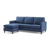 Orisfur. Reversible Sectional Sofa with Handy Side Pocket; Living Room L-Shape 3-Seater Couch with Modern Linen Fabric for Small Space