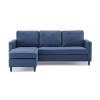 Orisfur. Reversible Sectional Sofa with Handy Side Pocket; Living Room L-Shape 3-Seater Couch with Modern Linen Fabric for Small Space