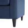 Reversible Sectional Sofa with Handy Side Pocket; Living Room L-Shape 3-Seater Couch with Modern Linen Fabric for Small Space