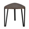 Stacking Side Table Set of 3;  Nesting Triangle End Coffee Tables;  Vintage Brown