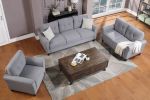Living Room Sofa Set Linen Upholstered Couch Furniture for Home or Office (1+2+3 Seat)