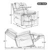 Power Lift Chair with Adjustable Massage Function; Recliner Chair with Heating System for Living Room