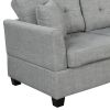 121&quot; Oversized Sectional Sofa with Storage Ottoman; U Shaped Sectional Couch with 2 Throw Pillows for Large Space Dorm Apartment.
