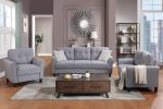 Living Room Sofa Set Linen Upholstered Couch Furniture for Home or Office (1+2+3 Seat)