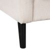 84.65" Modern Upholstered L-Shape Sofa Couch with Chaise and 2 Pillows; 3-Seater Couch with rubber wood legs for Living Room; Apartment; Small Space