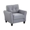 Living Room Sofa Set Linen Upholstered Couch Furniture for Home or Office (1+2+3 Seat)