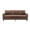 Orisfur. Sectional Sofa with Handy Side Pocket; Living Room L-Shape 3-Seater Couch with Movable Ottoman for Small Space