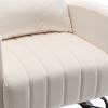 Velvet Nursery Rocking Chair; Accent Rocking Chair with with Solid Metal Legs; Upholstered Comfy Glider Rocker for Reading; Bedroom and Living Room