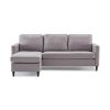 Reversible Sectional Sofa with Handy Side Pocket,Living Room L-Shape 3-Seater Couch with Modern Linen Fabric for Small Space